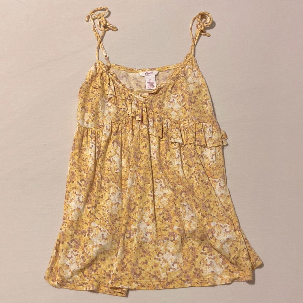 SOLD candie’s ruffle spaghetti strap cami tank